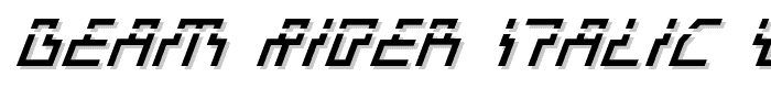 Beam Rider Italic Laser font